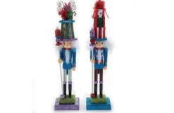 13.75″ Package And Candy Cane Head Nutcracker