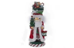 15″ Santa And His Bag Of Toys Nutcracker