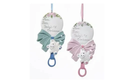 Baby'S First Christmas Rattle: Boy