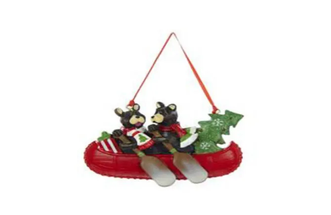 Family Of 2 Bear In A Canoe