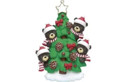Family Of 4 Bears In Tree