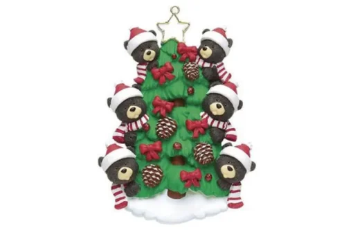 Family Of 6 Bears In Tree