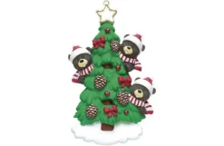 Family Of 3 Bears In Tree