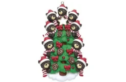 Family Of 9 Bears In Tree