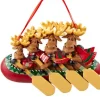 Family Of 4 Moose In A Canoe