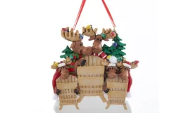 Family Of 5 Moose In Chairs