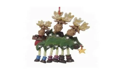 Family Of 3 Moose With A Tree