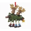 Family Of 2 Moose With A Tree