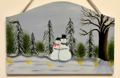 Family Of 2 Snowmen Plaque