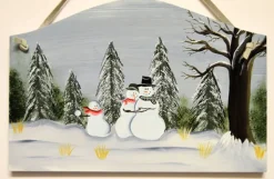 Family Of 3 Snowmen Plaque
