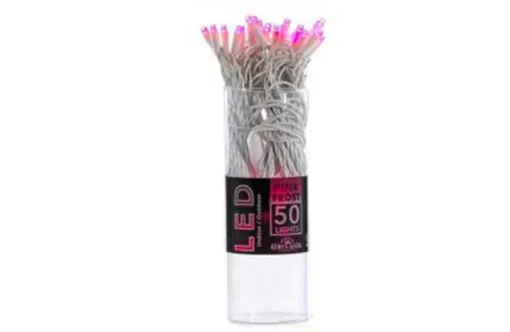 50-Light Pink Led String Light Set