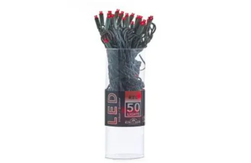 50-Light Red Led String Light Set