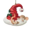 Mouse Snoozing With Santa'S Hat