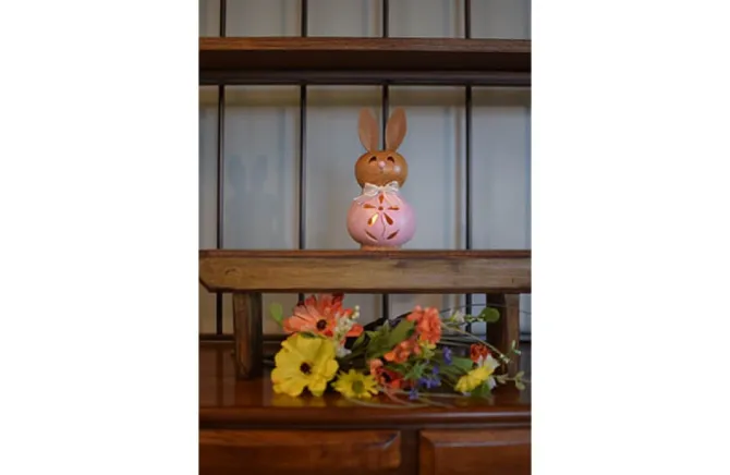 Natalie Miniature Pink Flower Bunny