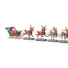 Santa In Sleigh With Reindeer