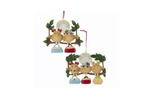 Sister Owls Holding Purses