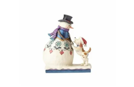 Snowman With Puppy