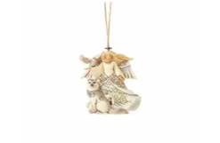 White Woodland Angel With Husky