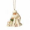 White Woodland Santa With Baby Jesus