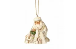 White Woodland Santa With Baby Jesus